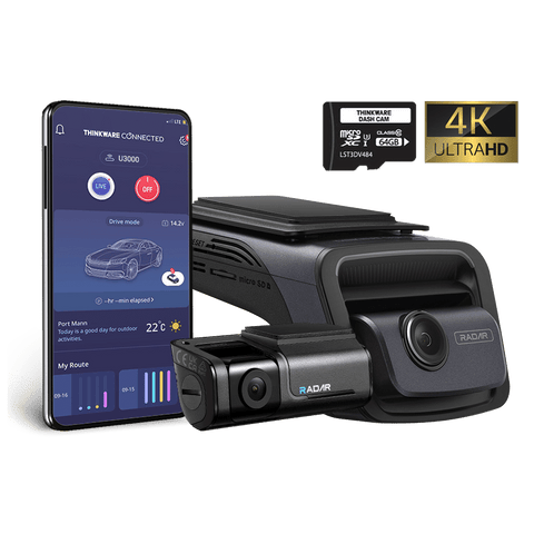 Thinkware U3000 4K前置行車記錄器 + 2K後置攝像頭 (連安裝) - All In One Consultant Limited